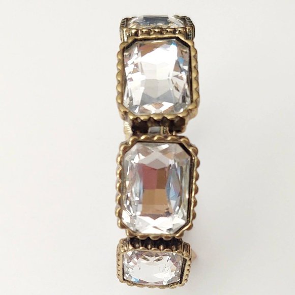 Gold and clear glass cuff - Picture 10 of 13